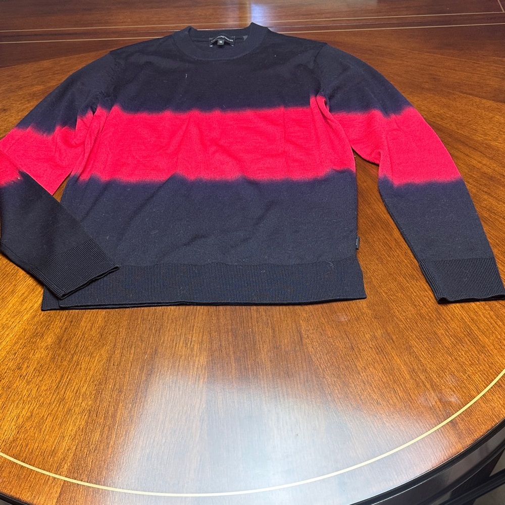 Emporio Armani Navy & Red Tie-Dye Ombre Sweater – Women’s Medium Size XS - Picture 3 of 12